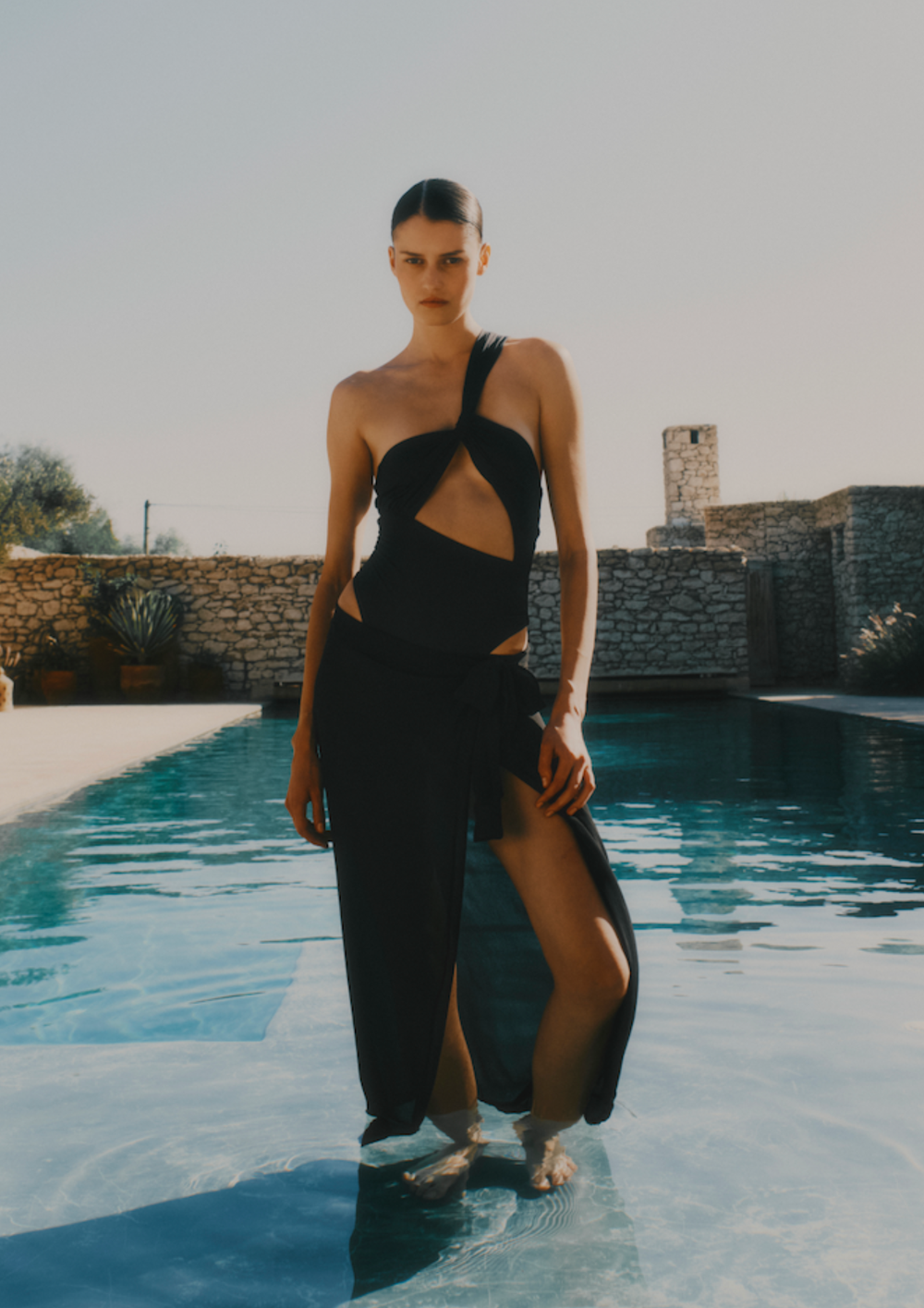 La Jupe Portefeuille en Voile de Soie