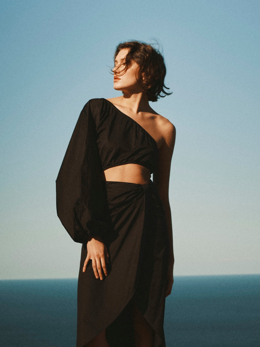 The Puff Sleeve Asymmetrical Dress Vanessa Sposi The Puff Sleeve Asymmetrical Dress Vanessa Sposi