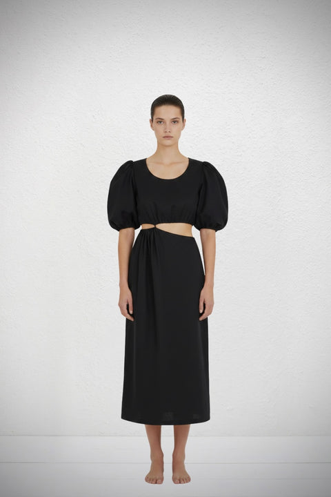 The Voluminous Rounded Neck Dress